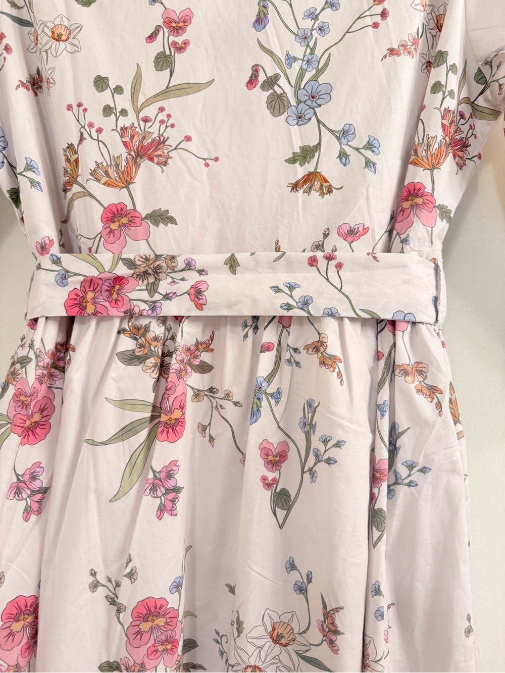 Hermoza / Francesca White Meadow Button-Front Midi Shirt Dress - Sz. M - NWT - Picture 12 of 15
